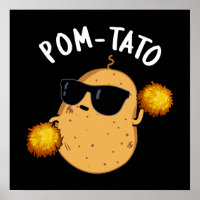 Pom-tato Funny Potato Pun Dark BG