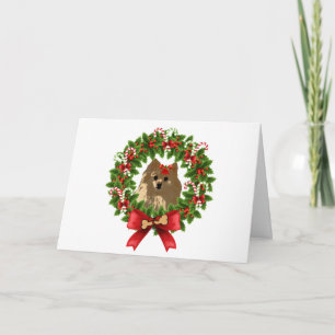 Pom Wreath Holiday Card