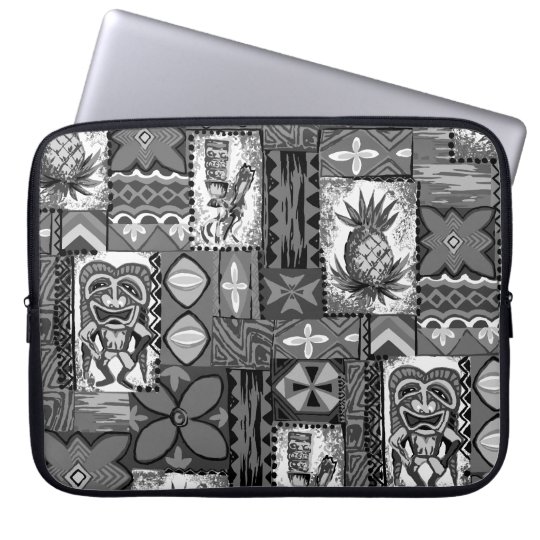 Pomaika’i Tiki Hawaiian Vintage Tapa Laptop Sleeve