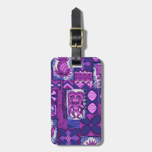 Pomaika’i Tiki Hawaiian Vintage Tapa Luggage Tag