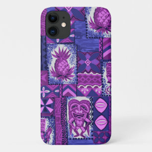 Pomaika’i Tiki Hawaiian Vintage Tapa Violet iPhone 11 Case