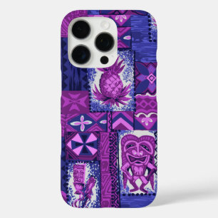 Pomaika’i Tiki Hawaiian Vintage Tapa Violet iPhone 16 Pro Case