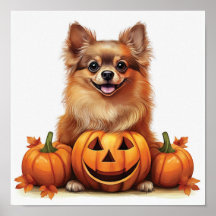 Pomchi and a Pumpkin