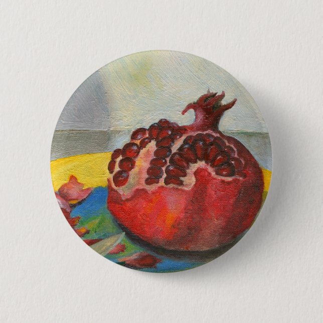 pomegranate 6 cm round badge (Front)