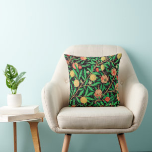 Pomegranate and Flowers on Branches Cushion