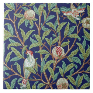 Pomegranate and Little Bird, William Morris Ceramic Tile