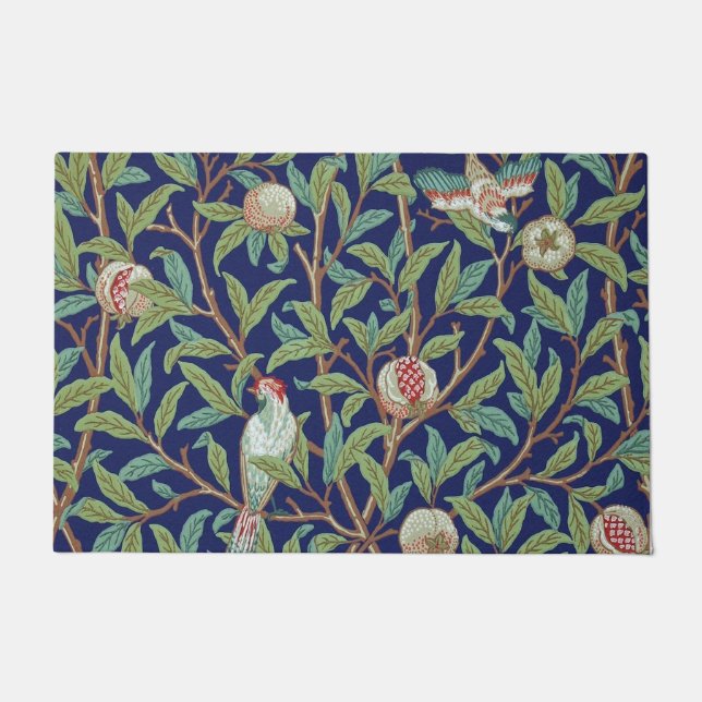Pomegranate and Little Bird, William Morris Doormat (Front)