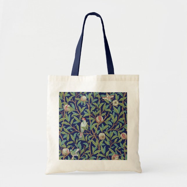 Pomegranate and Little Bird, William Morris Tote Bag (Front)
