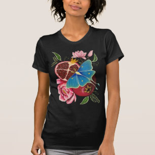 Pomegranate and Luna Moth Women's Basic T-Shirt