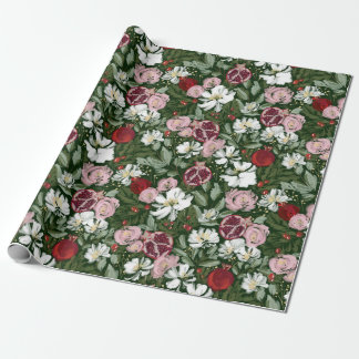 Pomegranate Blooms Wrapping Paper
