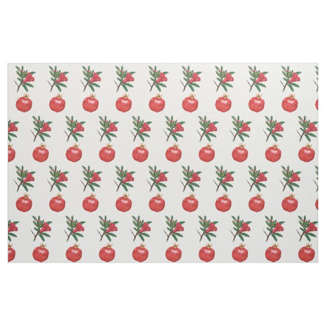 Pomegranate Botanical Print Fabric (Fat Quarter)