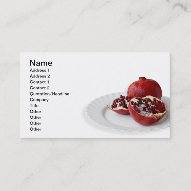 Pomegranate Business Card (Front)