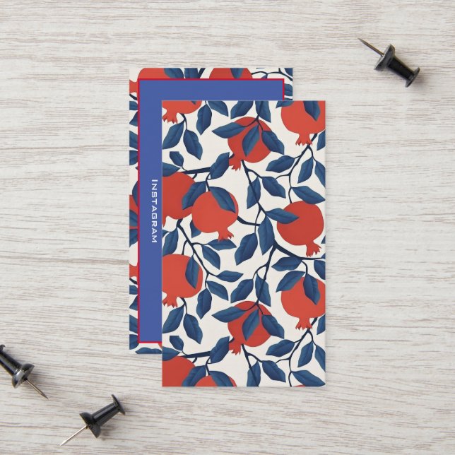 Pomegranate  calling card (Front/Back In Situ)