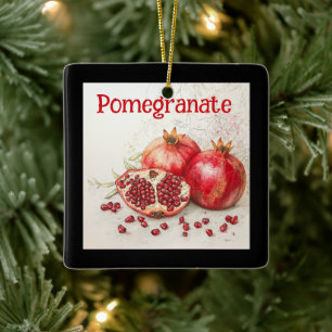 Pomegranate Ceramic Ornament