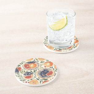 Pomegranate & Citrus Mediterranean Sandstone Coast Coaster