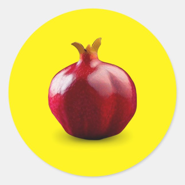 Pomegranate Classic Round Sticker (Front)