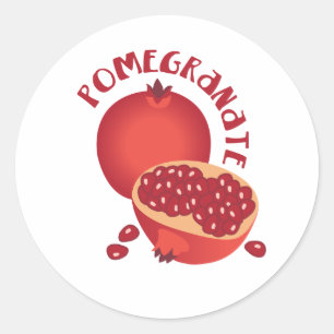Pomegranate Classic Round Sticker