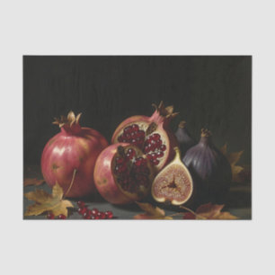 Pomegranate Fig Still Life Autumn Harvest Tissue Paper