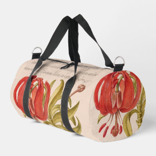 Pomegranate Flower, Fruit and Rhinoceros Beetle Duffle Bag
