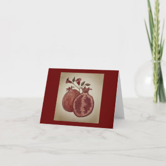 Pomegranate Folded Note Card
