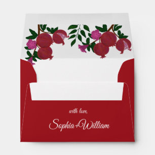 Pomegranate Fresh Fruite Birthday Thank you card Envelope