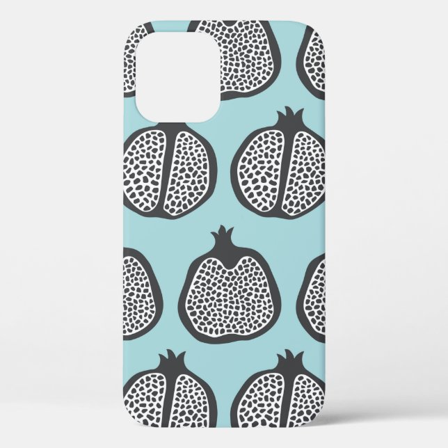 Pomegranate fruit slices seamless pattern backgrou Case-Mate iPhone case (Back)