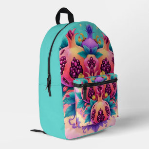 Pomegranate Fruit-Themed Printed Backpack