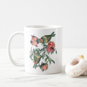 Pomegranate Fruits & Lovebirds  Coffee Mug
