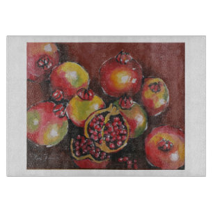 Pomegranate Glass Cutting Board