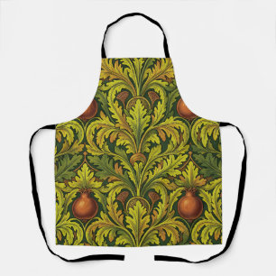 Pomegranate Golden Foliage Ornate William Morris Apron