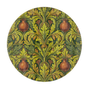 Pomegranate Golden Foliage Ornate William Morris Cutting Board