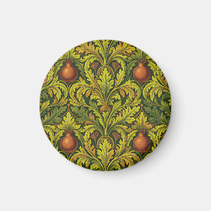 Pomegranate Golden Foliage Ornate William Morris Magnet