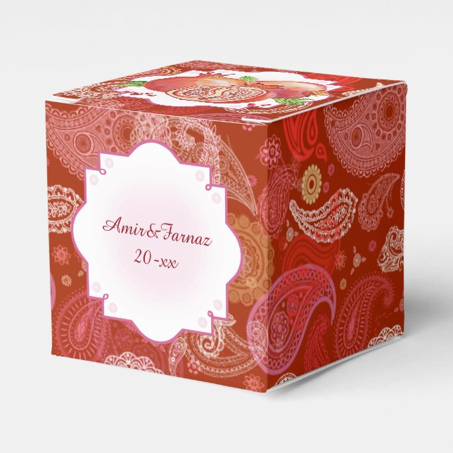 Pomegranate Happy Yalda Favour Box (Front Side)