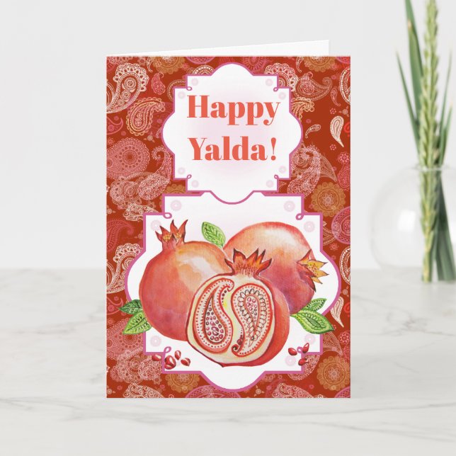 Pomegranate Happy Yalda Holiday Card (Front)