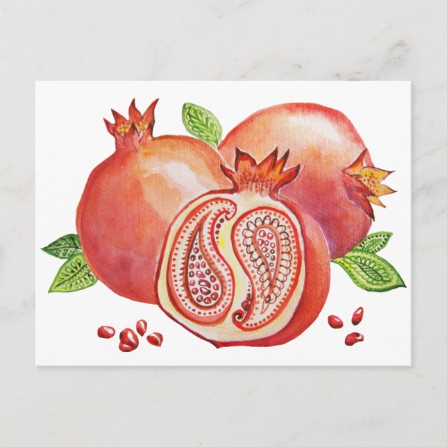 Pomegranate Happy Yalda Postcard (Front)