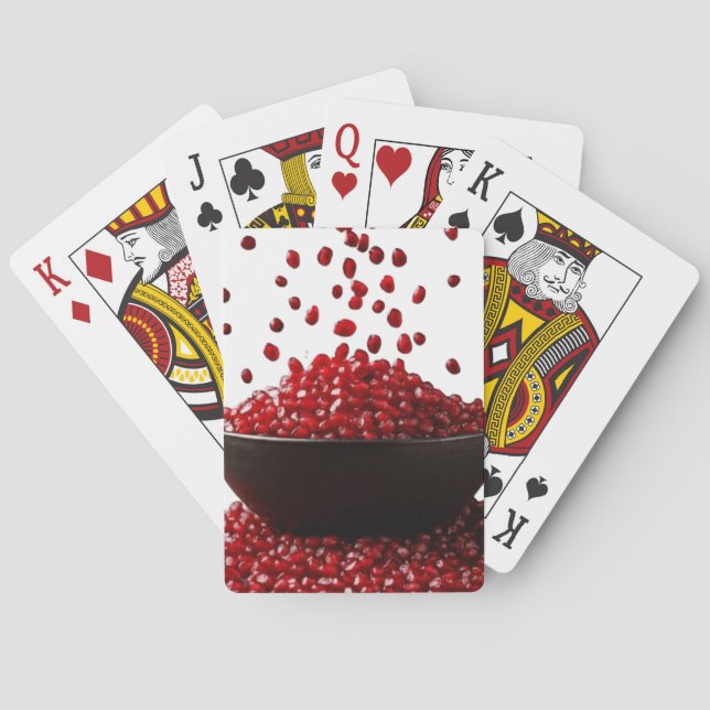 Pomegranate Illustration – Elegant Fruit Design Playing Cards (Back)