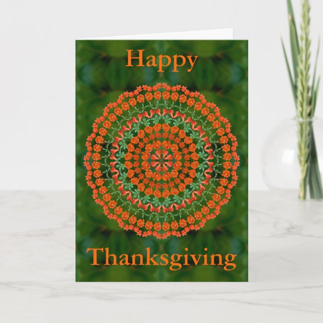 Pomegranate Mandala Thanksgiving Card (Front)