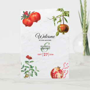 Pomegranate Mediterranean Wedding Order of Service Program