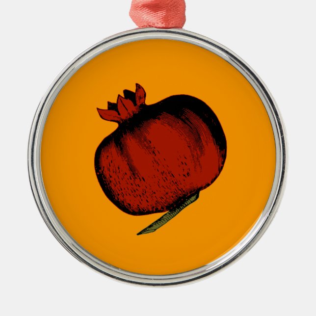 Pomegranate Metal Tree Decoration (Front)