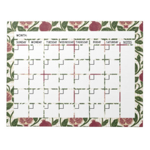 Pomegranate Notepad Calendar