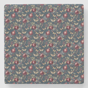 Pomegranate & Olive Branch Watercolor Coasters
