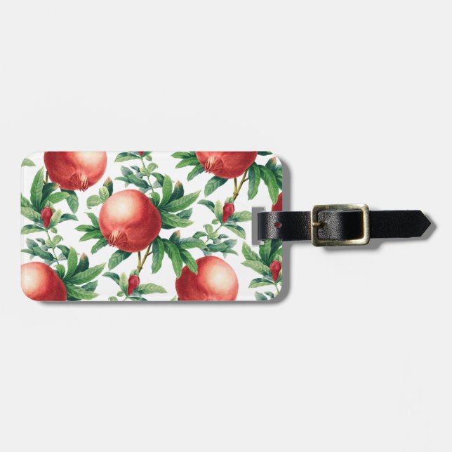 Pomegranate pattern luggage tag (Front Horizontal)
