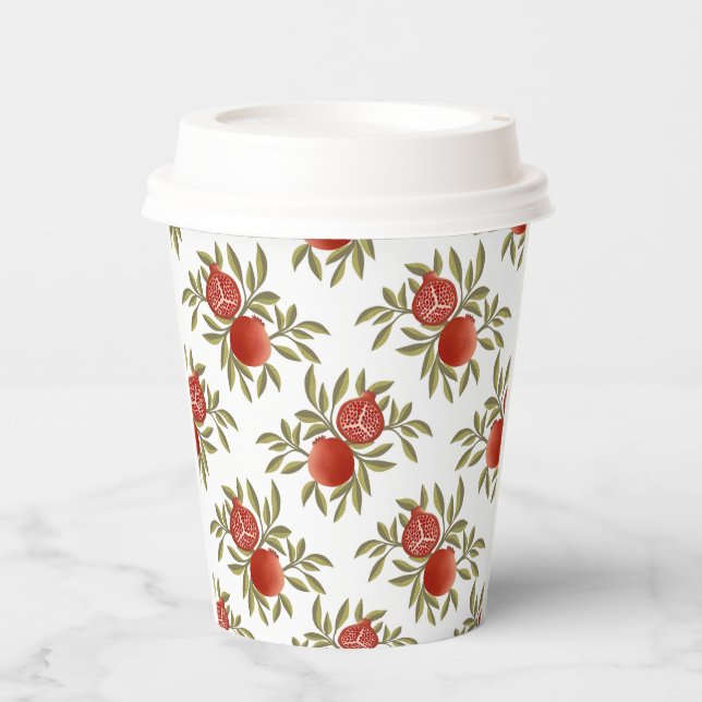 Pomegranate Pattern Paper Cups (Front)