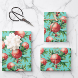 Pomegranate Pattern   Wrapping Paper Sheet