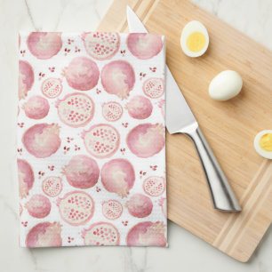 Pomegranate Print Tea Towel