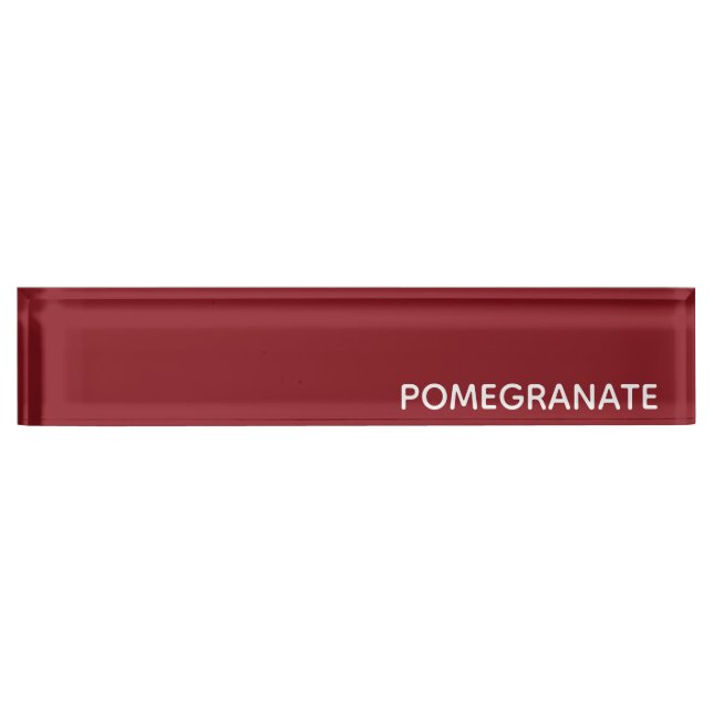 Pomegranate red color name nameplate (Front)