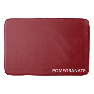 Pomegranate red colour name bath mat