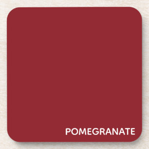 Pomegranate red colour name coaster
