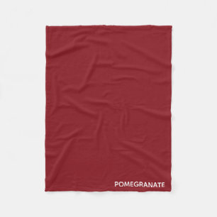 Pomegranate red colour name fleece blanket