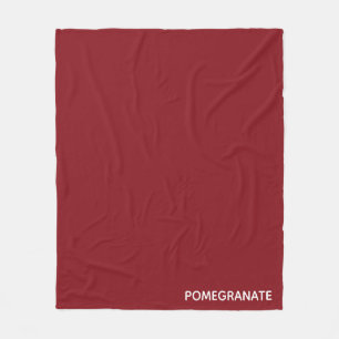 Pomegranate red colour name fleece blanket